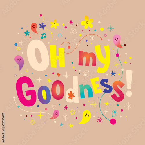 Oh my goodness an exclamation of surprise unique lettering card