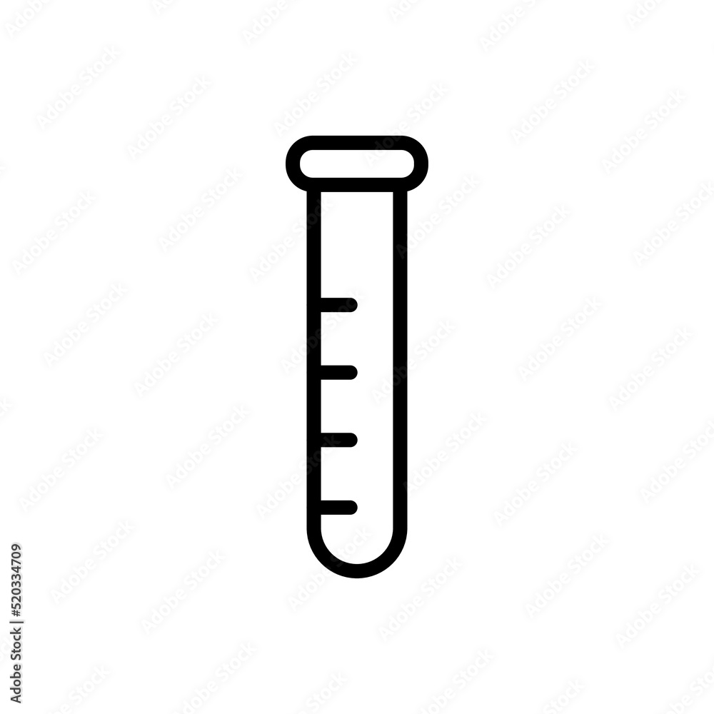 Test tube simple icon vector. Flat design Test tube simple icon vector. Flat design