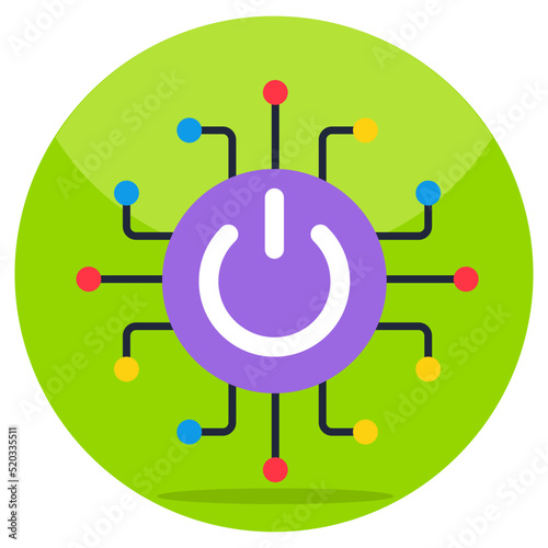 A premium download icon of power button