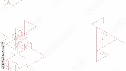 Wallpaper Mural Animated background with red lines. Pattern with triangles. Video with copy space for text. Vector illustration isolated on white background. Torontodigital.ca