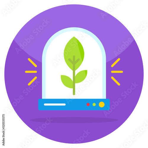 Colored design icon of sprout isolated on white background