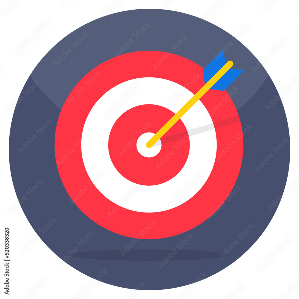 Board with archery arrow showcasing hitting game Board with archery arrow showcasing hitting game