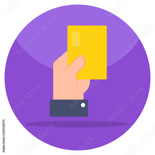 A unique design icon of penalty card