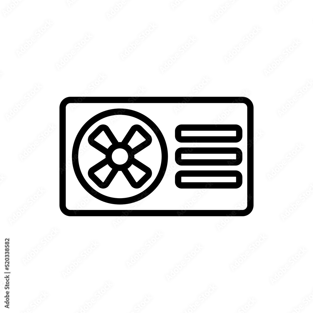 Air conditioner simple icon vector. Flat design Air conditioner simple icon vector. Flat design