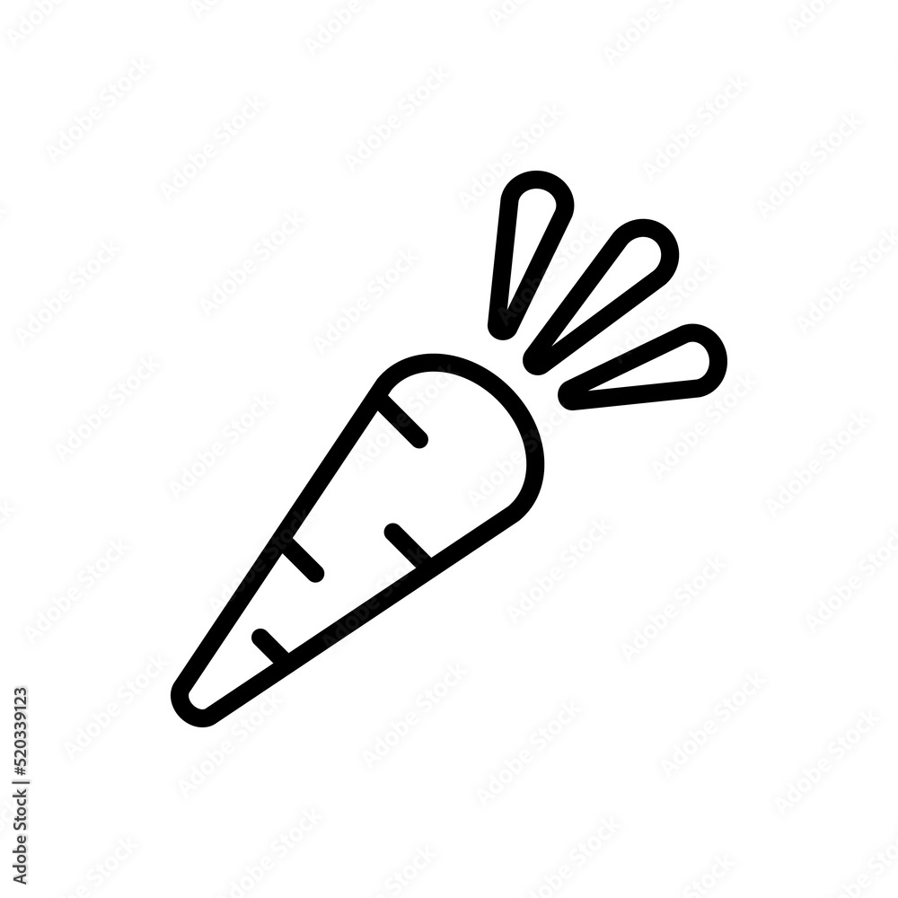 Carrot simple icon vector. Flat design Carrot simple icon vector. Flat design