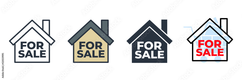 House for Sale icon logo vector illustration. for sale symbol template for graphic and web design collection House for Sale icon logo vector illustration. for sale symbol template for graphic and web design collection