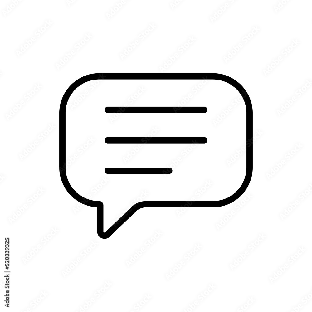 Chat, message, text simple icon vector. Flat design Chat, message, text simple icon vector. Flat design