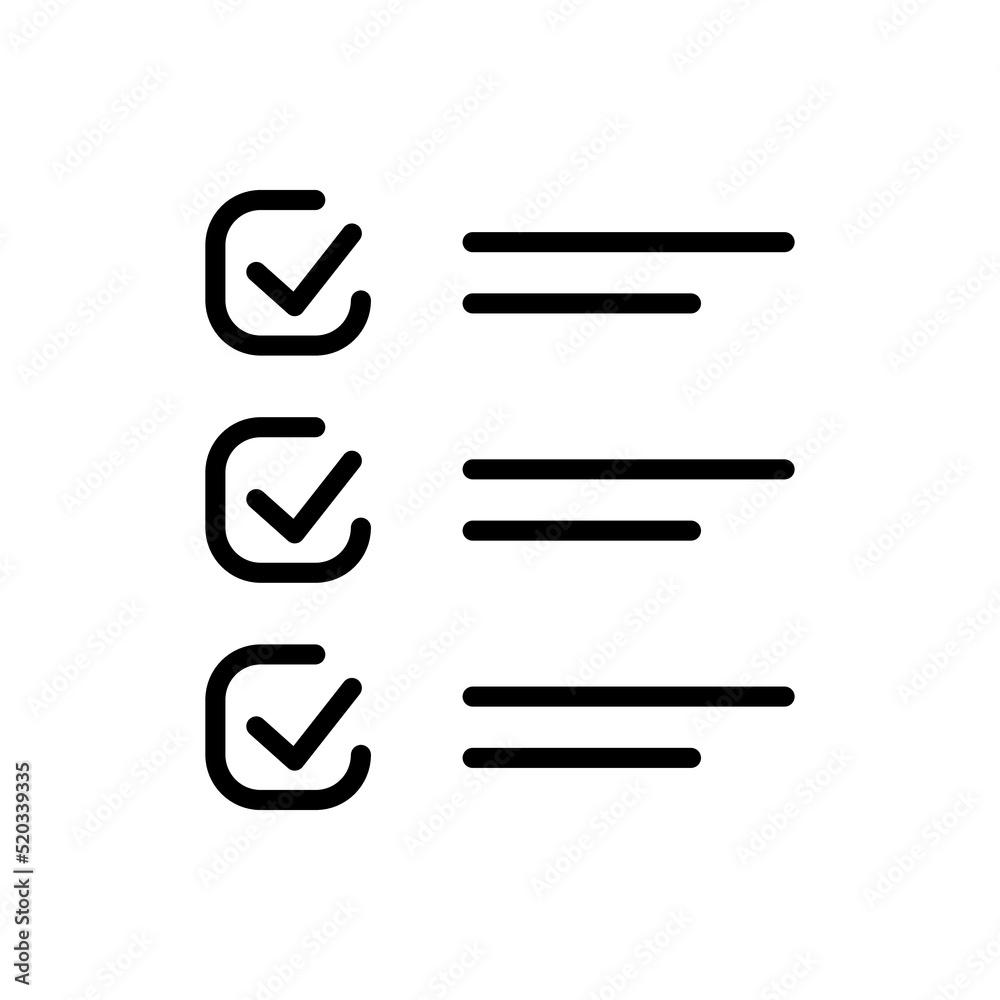 Checklist logo simple icon vector. Flat design Checklist logo simple icon vector. Flat design