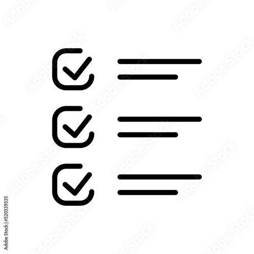 Checklist logo simple icon vector. Flat design