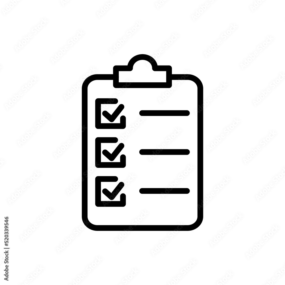 Clipboard and checklist simple icon vector. Flat design Clipboard and checklist simple icon vector. Flat design