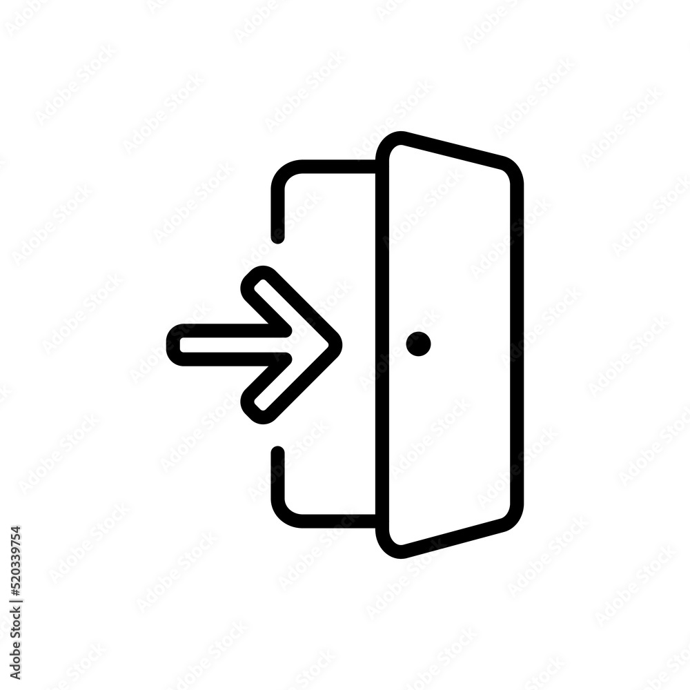 Entrance, enter, door simple icon vector. Flat design Entrance, enter, door simple icon vector. Flat design