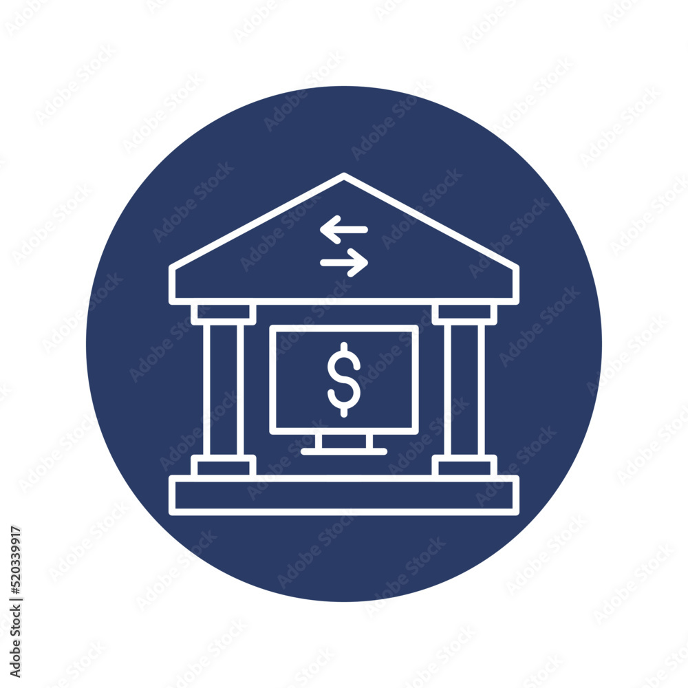 financial institution money lending and borrowing icon financial institution money lending and borrowing icon