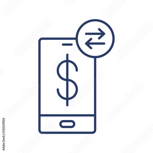 Wallpaper Mural Online mobile money exchange icon Torontodigital.ca