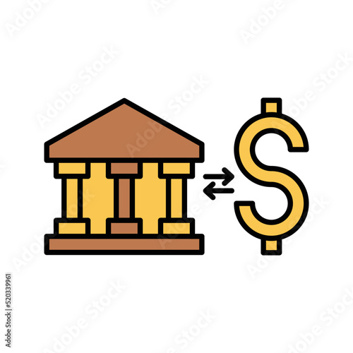 financial institution money lending and borrowing icon