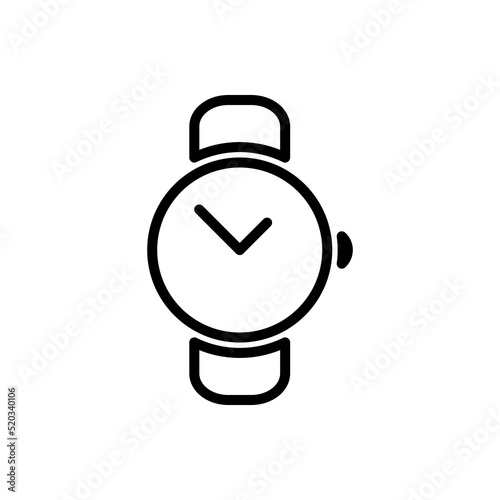 Hand watch simple icon vector. Flat design