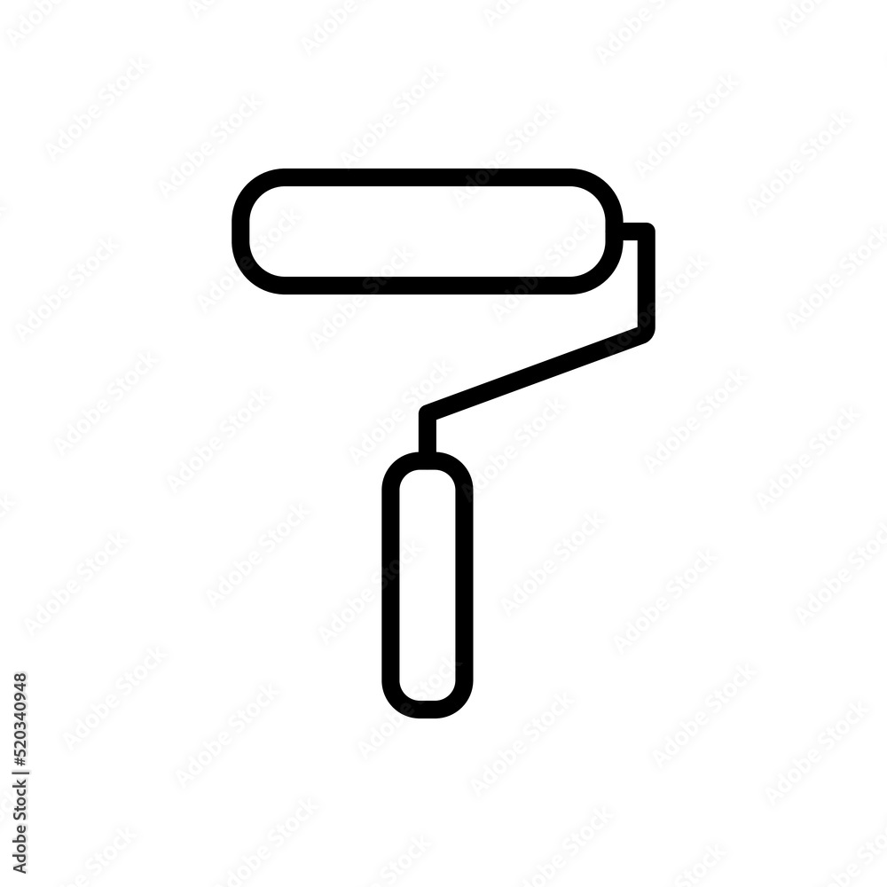 Paint roller simple icon vector. Flat design Paint roller simple icon vector. Flat design