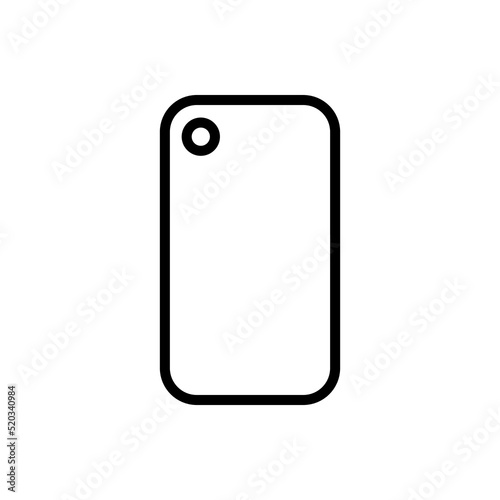 Phone back, camera simple icon vector. Flat design