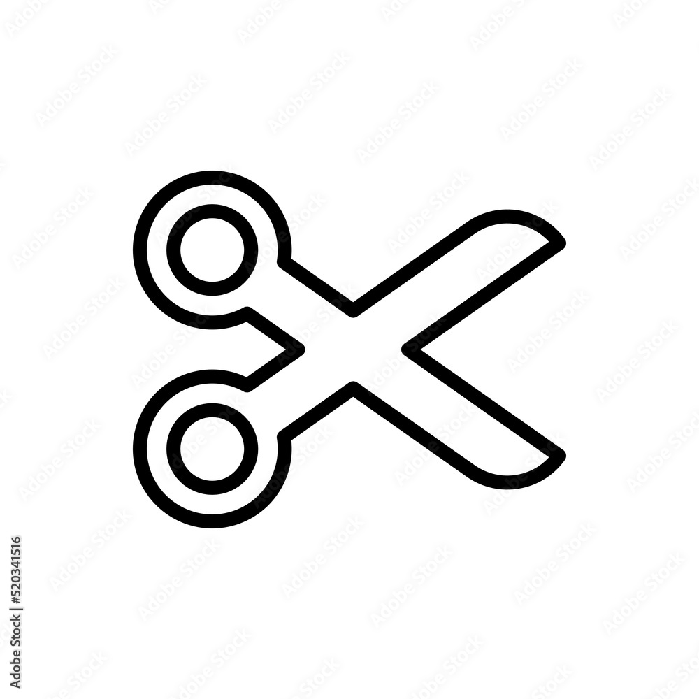 Scissors simple icon vector. Flat design Scissors simple icon vector. Flat design