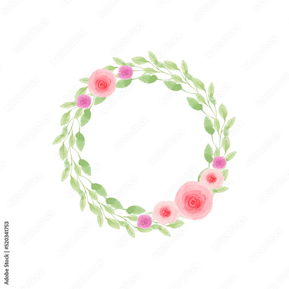 Flower Wreath Watercolor