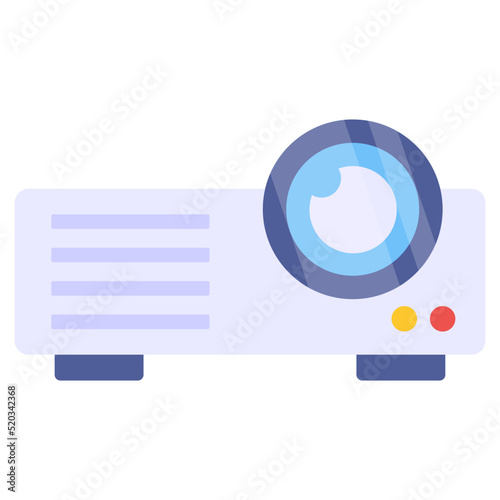 A flat design, icon of projector