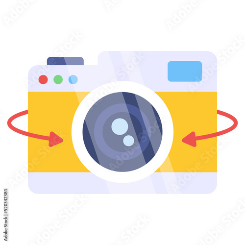An editable design icon of VR camera