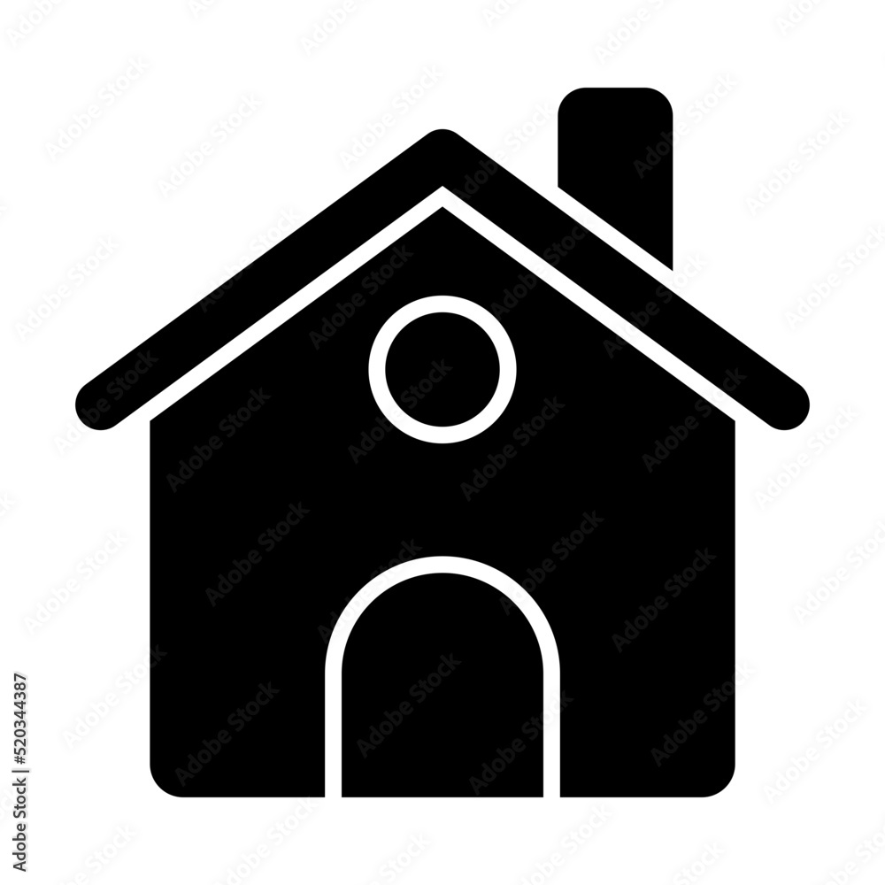 Glyph design icon of home  - obrazy, fototapety, plakaty 