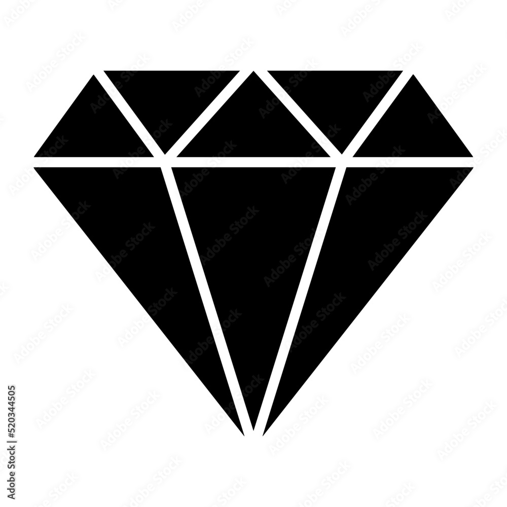 Diamond solid icon, editable vector Diamond solid icon, editable vector