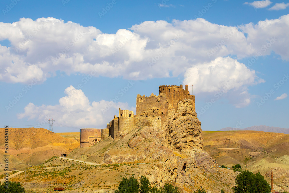 Hosap Kalesi (Castle) Van, Turkey. View on hosap castle on and the surrounding mountains of Hosap castle in Eastern Turkey.