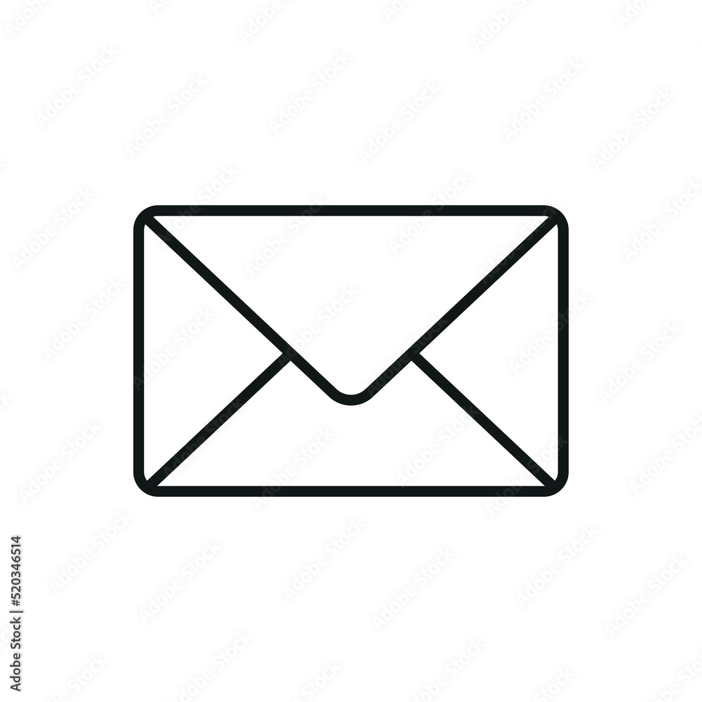 Letter envelope icon- editable stroke Letter envelope icon- editable stroke