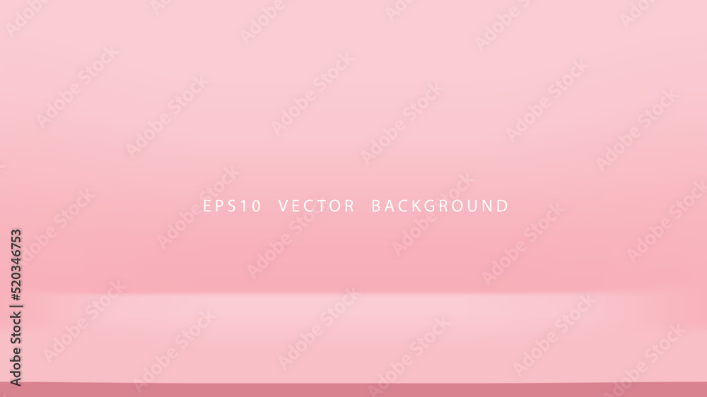 Empty pink stage vector background
