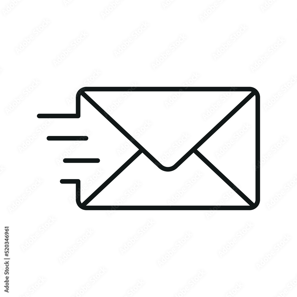 Send email message icon- editable stroke Send email message icon- editable stroke
