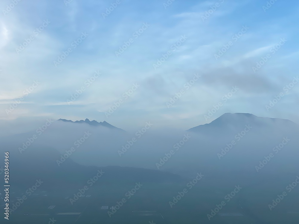 阿蘇山の風景（根子岳と高岳） / A view of Mt. Asosan, Japan