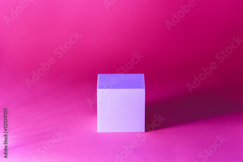 Abstract Purple Product Background Empty Geometric Podium Autumn Colors Horizontal