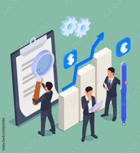 Modern Professions Isometric Concept