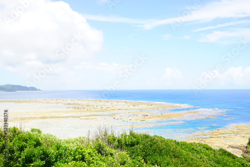 Scenic View of Coastline from Ayamaru Misaki Cape Park in Amami Oshima  Kagoshima  Japan -                                                                   