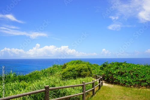 Ocean View from Ayamaru Misaki Cape Park in Amami Oshima  Kagoshima  Japan -                                                                    