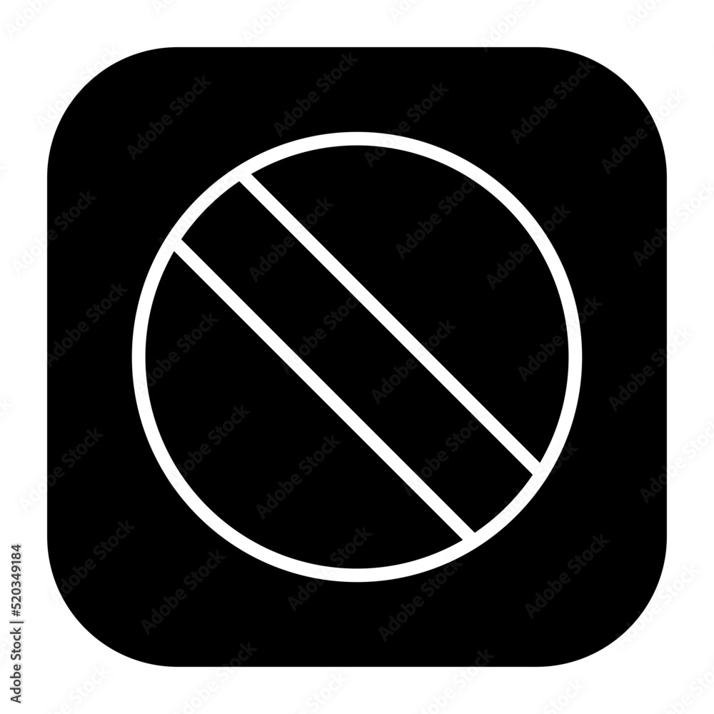 Modern design icon of ban Modern design icon of ban