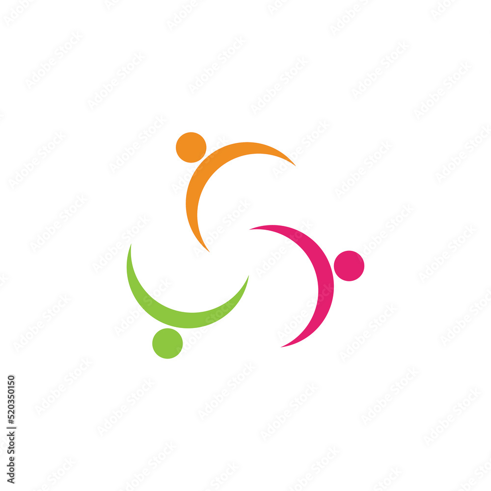 Community, network and social icon design template Community, network and social icon design template