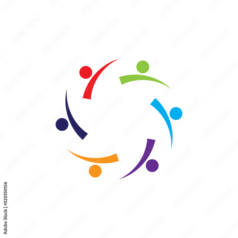 Community, network and social icon design template