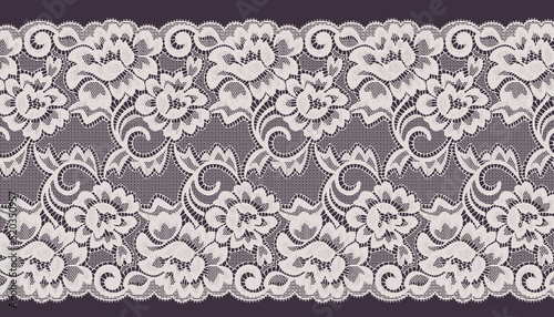 Big Flower Lace Trim. Jacquard Lace.