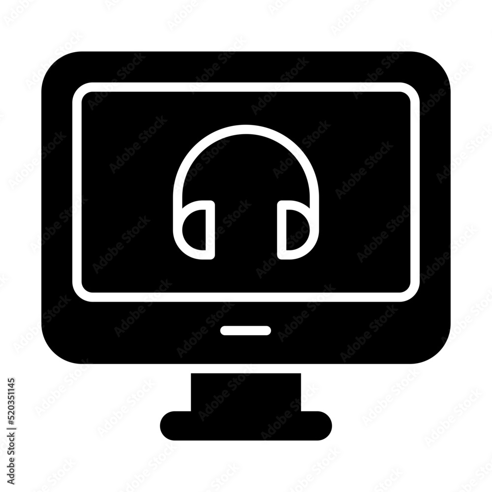 Modern design icon of online customer service Modern design icon of online customer service