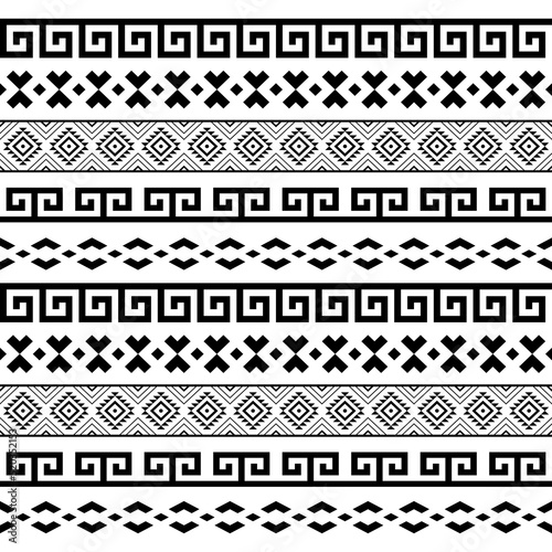 Seamless ethnic and aztec tribal pattern. Background for fabric, wallpaper, card template, wrapping paper, carpet, textile, cover. ethnic style pattern