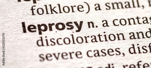 Canvas Print definition of the word leprosy