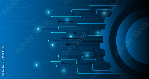 Gear Abstract technology background geometric communication concept futuristic digital innovation EP.4