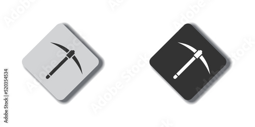 Pickaxe icon. Mining tool symbol. Pick axe icon. Vector illustration.