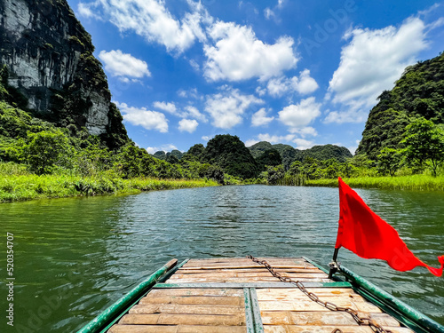 The beautiful scenery of Halong Bok, Ninh Binh, Vietnam