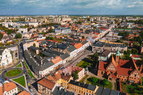 Aerial view of Radom city in Poland