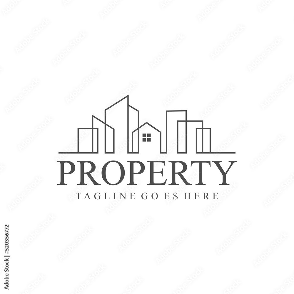 suburban property logo design  creative vector design inspiration