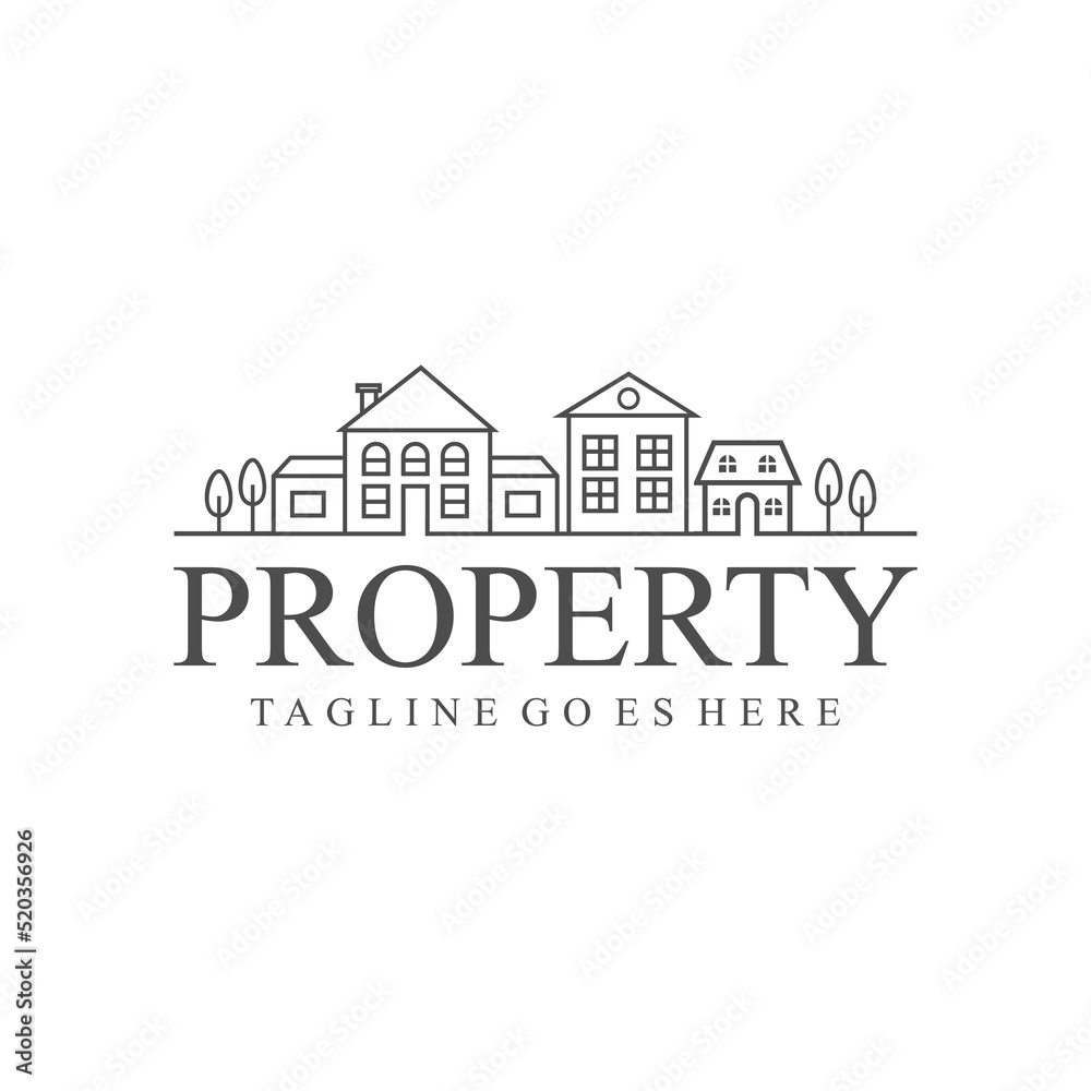 suburban property logo design  creative vector design inspiration