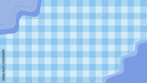 aesthetic cute pastel blue gingham, checkers, plaid, checkerboard wallpaper illustration, perfect for wallpaper, backdrop, postcard, background for your design